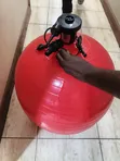 Red Yoga Ball + Pump - 2