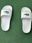 Sandals za Lacoste Nyeupe za Ngozi - 2