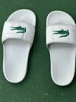 Sandals za Lacoste Nyeupe za Ngozi - 3