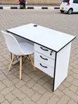 White Office Desk and Eames Chair Set - 2