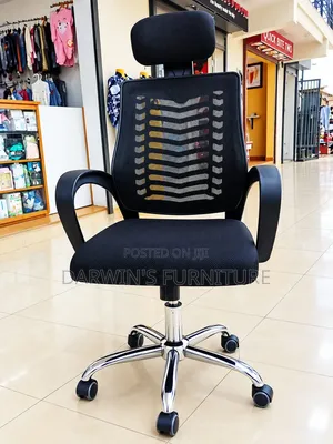 Boss Office Products Kiti cha Kichwa Nyeusi cha Mesh