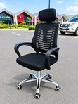 Boss Office Products Kiti cha Kichwa Nyeusi cha Mesh - 2