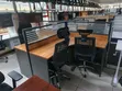 Modern 4-Way Office Workstation with 4 Ergonomic Chairs - 2
