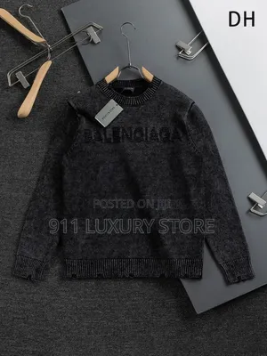 Balenciaga Dark Gray Knitted Sweater