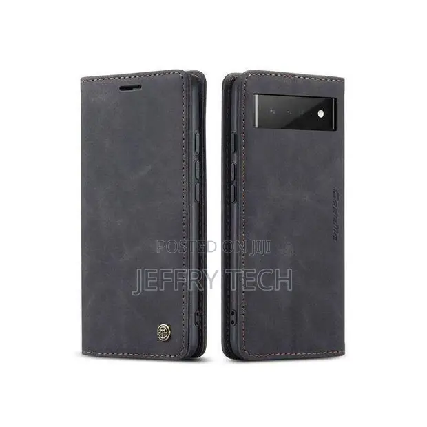 Caseme Wallet Flip Cover kwa Google Pixel 6 Pro - Ngozi Nyeusi - 1