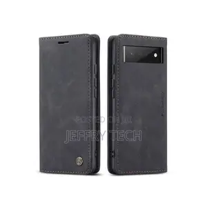 Caseme Wallet Flip Cover kwa Google Pixel 6 Pro - Ngozi Nyeusi