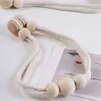 Magnetic Curtain Tiebacks with Wooden Beads (2 Pcs) - 1
