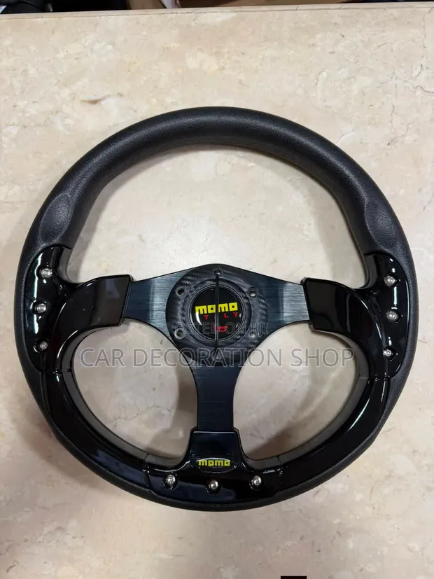 Momo Style 3-Spoke Sport Racing Steering Wheel - 1