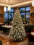 High-End Dark Green PVC Pine Christmas Tree (Snow Flocked) - 2
