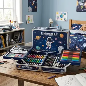 145-Piece Space-Themed Art and Craft Drawing Set
