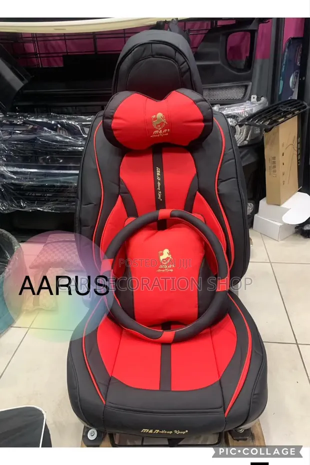 Universal Ferrari Luxury Red/Black Full Coverage Executive Seat Cover - 1