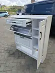 Modern White Wooden Shoe Rack Cabinet with Drawers - 2