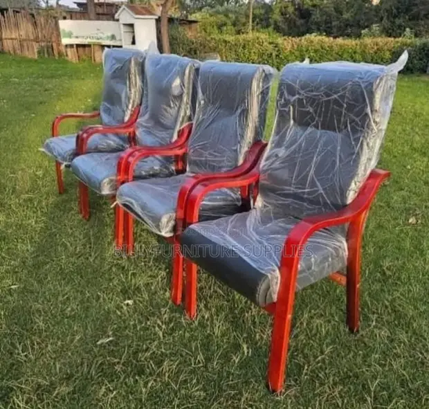 Premium Executive Office Visitors Chairs with Wooden Armrests - 1