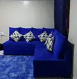Kochi ya Samani ya Bluu ya Royal L-Shape ya Kiti 5 - 4