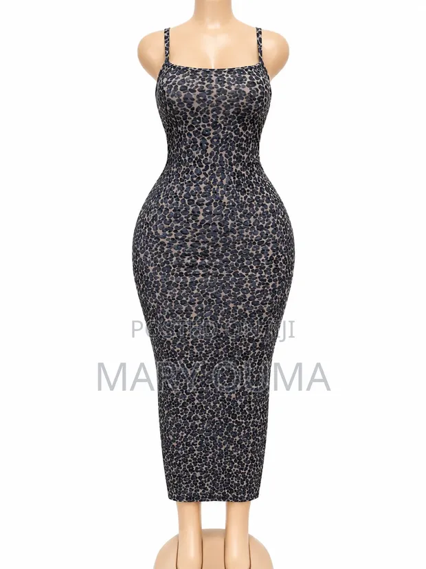Ash Animal Print Bodycon Dress - Brown - 1
