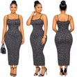 Ash Animal Print Bodycon Dress - Brown - 2