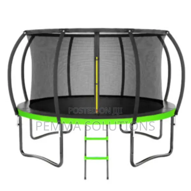 8ft Outdoor Sports Trampoline with Safety Net - 1