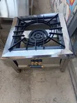 High Pressure 3-Ring Single Burner Stock Pot Cooker - 1