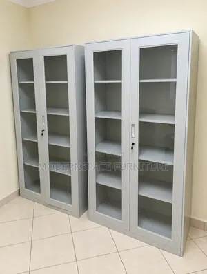 Boss Office Products Glass-Door Steel Cabinet