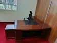 Executive L-Shaped Office Desk - Mahogany Finish - 2