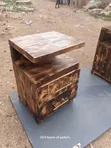 Droo ya Kando ya Mbao ya Pallet na Droo 2 - 1