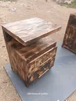 Droo ya Kando ya Mbao ya Pallet na Droo 2 - 4