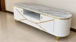 White and Gold Modern TV Stand - 2