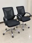 Black Mesh Office Chair with Adjustable Height - 5
