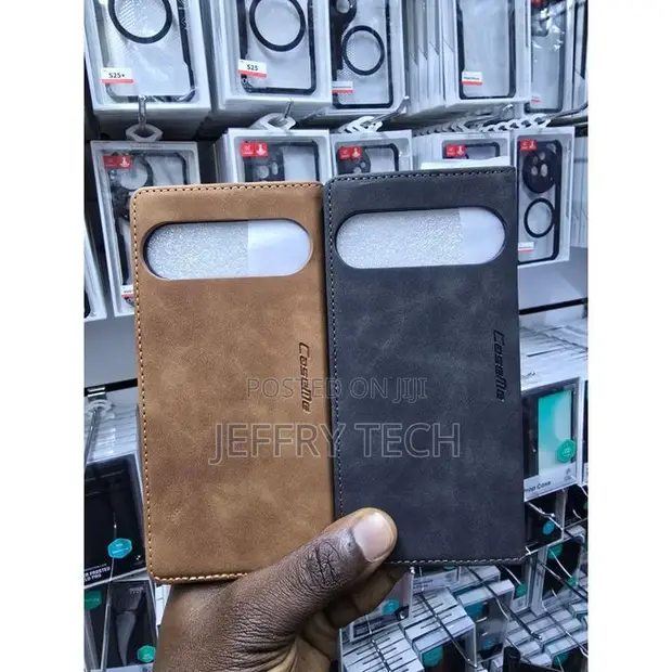 Google Pixel 7 Pro Black Leather Flip Wallet Case - 1