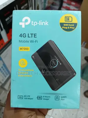 TP-Link TL-M7350 4G LTE Mobile Wi-Fi Router - Nyeusi