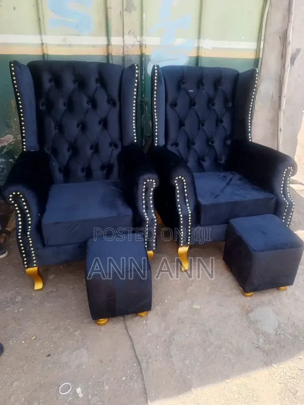 Viti 2 vya Kifalme vya Pedicure Nyeusi - 1