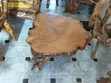Meza ya Kahawa ya Rustic - Mbao Asilia - 3