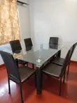 Meza ya Kula ya Kioo ya Viti 6 - 1