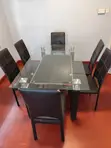 Meza ya Kula ya Kioo ya Viti 6 - 2