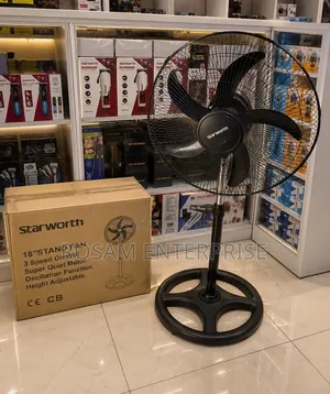 Starworth 18" Stand Fan with Round Base