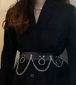 Gothic Leather Chain Belt - 1