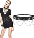 Gothic Leather Chain Belt - 2