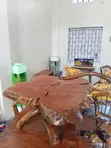 Meza ya Kahawa ya Mbao Asilia ya Rustic - 4