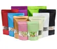 Reusable Kraft Paper Stand-Up Ziplock Bags with Clear Window - 1