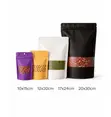 Reusable Kraft Paper Stand-Up Ziplock Bags with Clear Window - 2