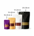 Reusable Kraft Paper Stand-Up Ziplock Bags with Clear Window - 3