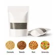 Reusable Kraft Paper Stand-Up Ziplock Bags with Clear Window - 4