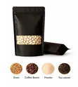 Reusable Kraft Paper Stand-Up Ziplock Bags with Clear Window - 5
