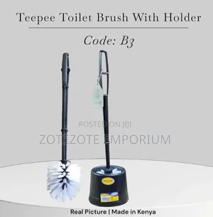 Seti ya Brashi ya Choo na Kishikilia - Nyeusi