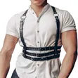 Unisex Goth Punk Leather Harness Belt - 2