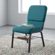 Blue Stackable Heavy Cushioned Seat | Church Office Chairs - 2