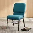 Blue Stackable Heavy Cushioned Seat | Church Office Chairs - 3