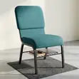 Blue Stackable Heavy Cushioned Seat | Church Office Chairs - 4