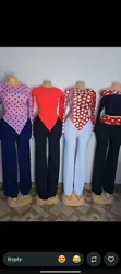 Set Mpya ya Vipande Viwili Silk And Chiffon - Wanawake - 1