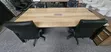 Conference Desk with 4 Leather Revolving Chairs - 1
